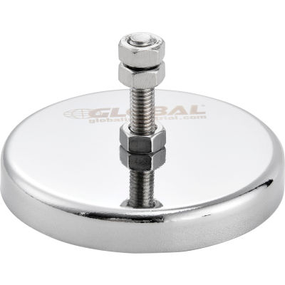 Global Industrial Mount-It Ceramic Magnet With Attached Screw & Nuts, 65 Lbs. Pull, 6/Pack