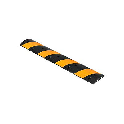 Global Industrial™ 72" Portable Rubber Speed Bump, Yellow Stripes