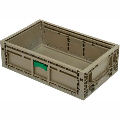 Folding Transport Container KD2415-07 23-15/16"L x 15"W x 7-7/16"H Gray