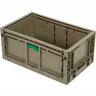 Folding Transport Container KD2415-11 23-15/16"L x 15"W x 10-15/16"H Gray