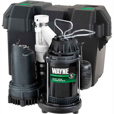 sump pump backup battery hp system wayne assembled combination primary pre pumps globalindustrial effluent plumbing