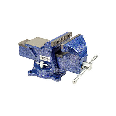 Global Industrial 6" Jaw Width 3" Throat Depth General Purpose Bench Vise W/ Swivel Base
