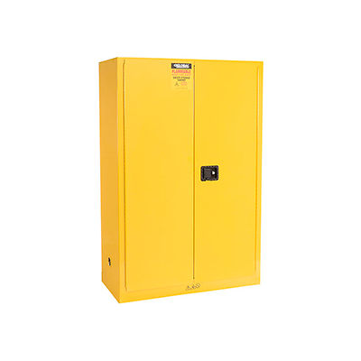 Global™ Flammable Cabinet - 45 Gallon Manual Close Double Door - 43"W x 18"D x 65"H