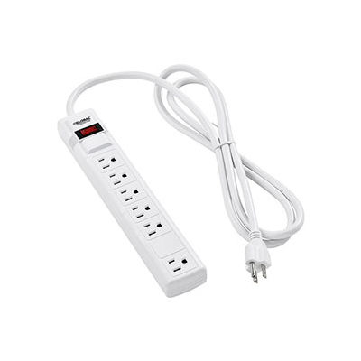 Global Industrial Surge Protected Power Strip, 5+1 Outlets, 15A, 90 Joules, 6' Cord