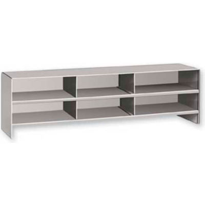6 Pigeonhole Compartment Riser for Pucel 36"W Shop Desk - Gray