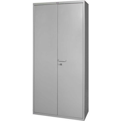 Global Industrial Heavy Duty Steel Storage Cabinet -16 GA. Steel All-Welded Gray, 36Wx18Dx84H