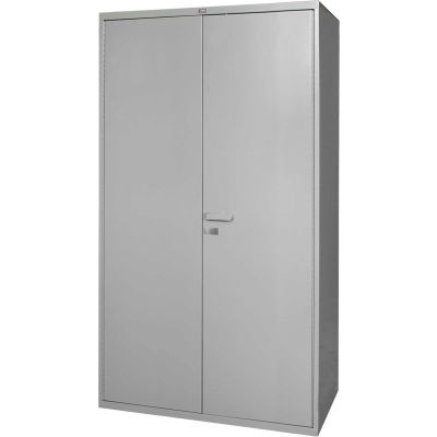 Global Industrial Heavy Duty Steel Storage Cabinet, 16 GA. Steel All-Welded Gray, 48Wx24Dx84H
