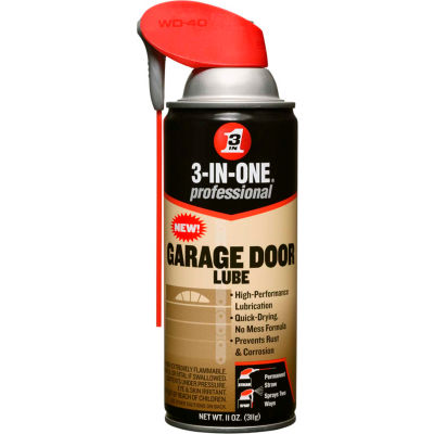 WD-40 ® 3-In-One ® Garage Door Lube - 11 oz. Aerosol Can - 100581 - Pkg Qty 6