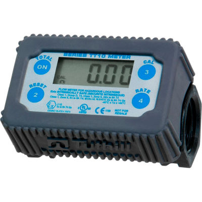 Fill-Rite TT10PN, Electronic In-line Digital Turbine Meter, 35 GPM, Engineered Polymer