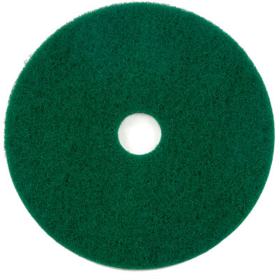 Global Industrial 18" Scrubbing Pad, Green, 5 Per Case