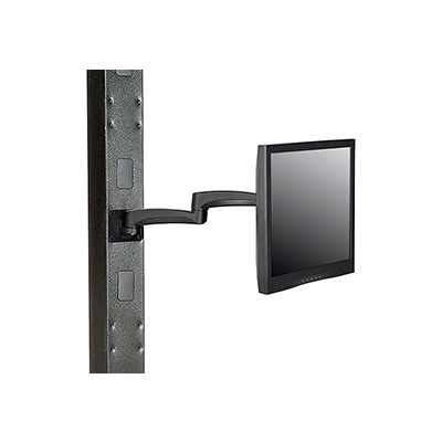 Global Industrial™ Fixed Height LED/LCD Flat Panel Monitor Arm with VESA Plate, Black