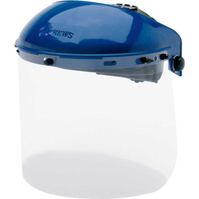 MCR Safety 103 Ratchet Head Gear, Polycarbonate, Blue
