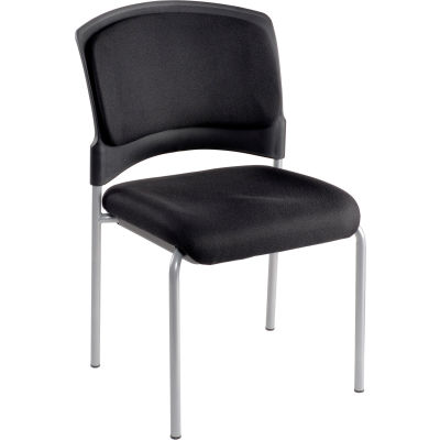 Interion® Stacking Chair - Fabric - Black - Brookville Collection