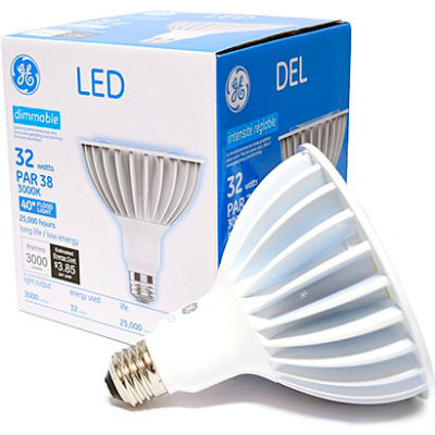 GE Lighting 88810 LED32DP38W830/40 LED Par 38 Lamp, 32W, 3000K, 3000 Lum, 40 Degree Beam Angle, Dim