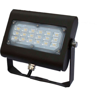 Commercial LED CLF4-305YKBR LED Flood Light, 30W, 3450 Lumens, 5000K, Yoke Mount, Bronze, DLC 4.4
