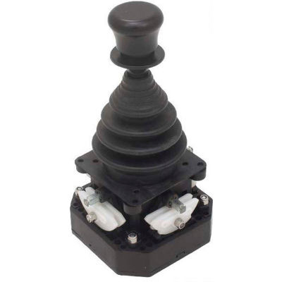 HERCULES Joystick; 2 step U/D, 0 step L/R, cross mvemnt, spring-return, mech.interlock+no/nc contact