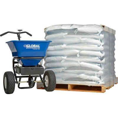 FREE Global Universal Spreader 100 Lb. Capacity + 1 Pallet 50 - 50 Lb. Bags of Rock Salt