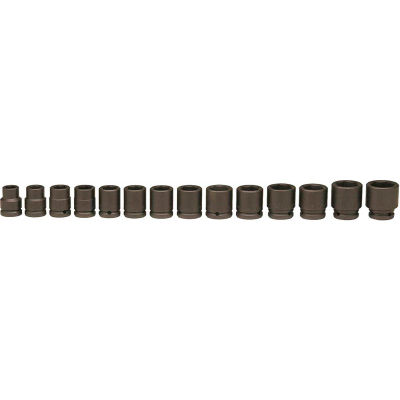Wright Tool 610 3/4" Drive 3/4"-1-5/8" 6 Point 14 Piece SAE Standard Impact Socket Set