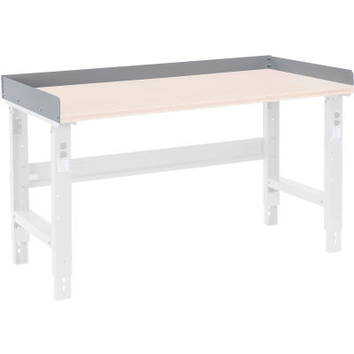 Global Industrial Back and End Stops For Workbench Top - 96"W x 36"D x 3"H - Gray