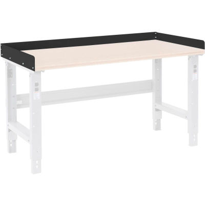 Global Industrial Back and End Stops For Workbench Top - 96"W x 36"D x 3"H - Black