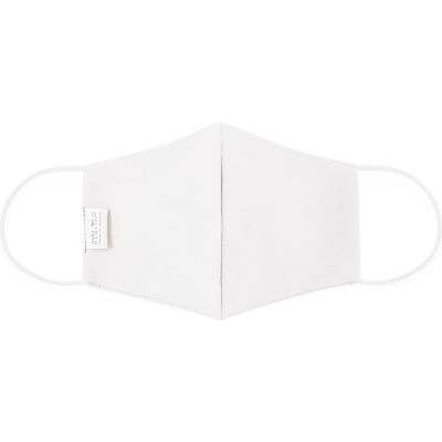Cloth Face Mask, Reusable/Washable, 2-Layer Contour, White, Small, 10/Bag