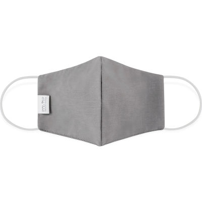 Reusable Cloth Face Mask, Washable, 2-Layer Contour, Small, Gray, 10/Bag
