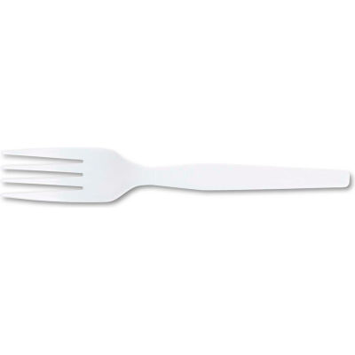 Dixie® DXEFM207, Forks, Plastic, White, 100/Box