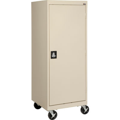 Sandusky Mobile Storage Cabinet TA3R242460- 24x24x66, Putty