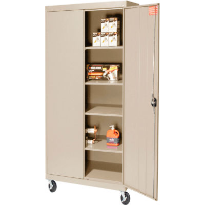 Sandusky Mobile Storage Cabinet TA4R302466 - 30x24x72, Putty