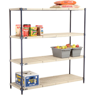 Nexelite® Vented Plastic Shelving 60"W x 24"D x 63"H Nexelon Finish