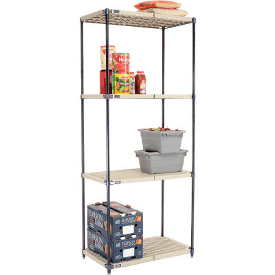 Nexelite® Vented Plastic Shelving 36"W x 21"D x 86"H Nexelon Finish