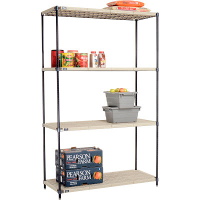 Nexelite® Vented Plastic Shelving 54"W x 24"D x 86"H Nexelon Finish