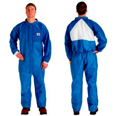 3M™ Disposable Coverall, Knit Cuffs & Knit Ankles, Blue, 2X-Large, 4530CS-BLK-XXL, 25/Case