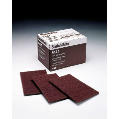 3M™ Scotch-Brite™ Extra Duty Hand Pad 6444 6" x 9" Aluminum Oxide FIN Grit-60 Pads