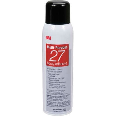 3m Multi-Purpose 27 Spray Adhesive, 20 Fl Oz Can, Net Weight 13.05 Oz, 62490649209 - Pkg Qty 12