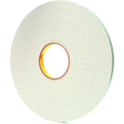 3M™ 4026 Double Coated Urethane Foam Tape 1/2" x 36 Yds. 62 Mil Natural - Pkg Qty 18