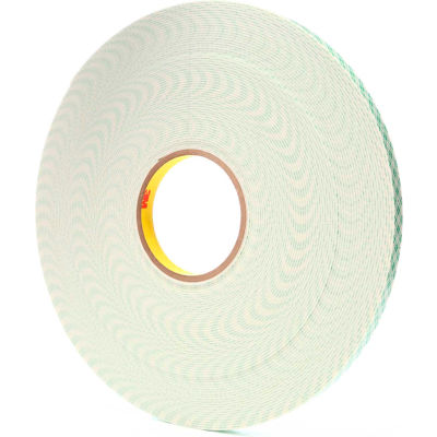 3M 4026 Double Coated Urethane Foam Tape 1/2" x 36 Yds. 62 Mil Natural - Pkg Qty 18