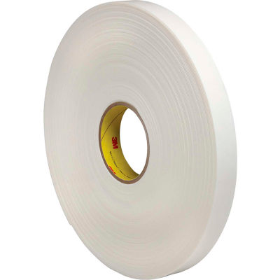 3M 4466 Double Coated Polyethylene Foam Tape 1" x 36 Yds. 62 Mil White - Pkg Qty 9