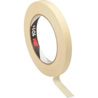 3M™ Masking Tape 101+ 0.47"W x 60 Yards - Tan - Pkg Qty 72