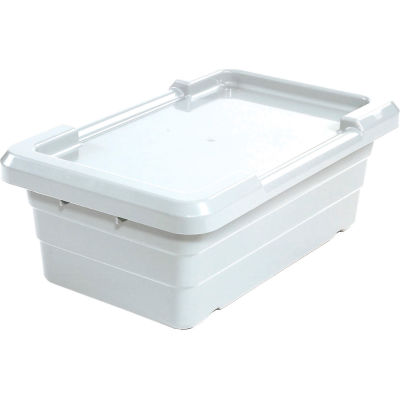 Global Industrial Cross Stack Nest Tote Tub - 25-1/8 x 16 x 8-1/2 White - Pkg Qty 6