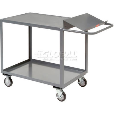2 Shelf Order Picking Cart 36x24 Flush Top Shelf