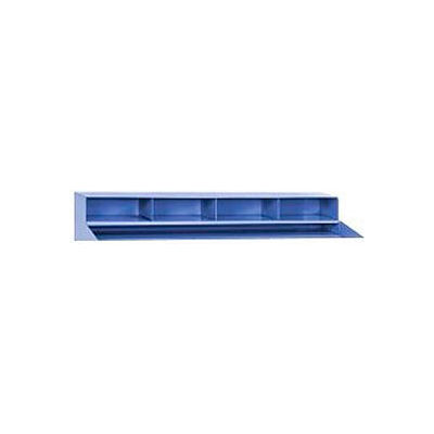 Global Industrial 4 Pigeonhole Compartment Riser for Pucel 48"W Extra-Wide Shop Desk - Blue