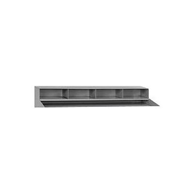 4 Pigeonhole Compartment Riser for Pucel 48"W Extra-Wide Shop Desk - Gray