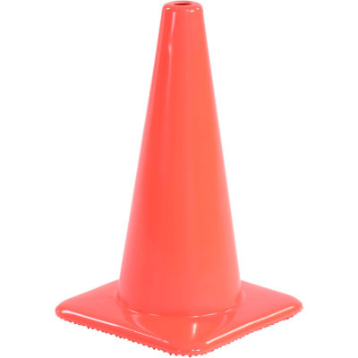 18" Traffic Cone, Non-Reflective, Orange, 3 lbs, 1850