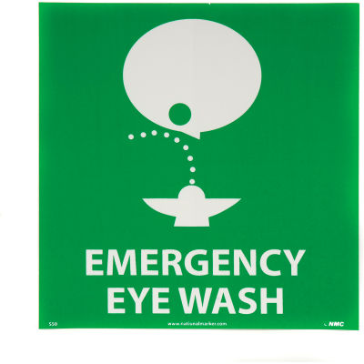 Graphic Facility Signs - Emergency Eye Wash - Vinyl 7x7