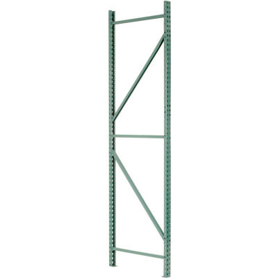 Interlake Mecalux Pallet Rack Tear Drop, Welded, Upright Frame 36"D x 120"H, Green