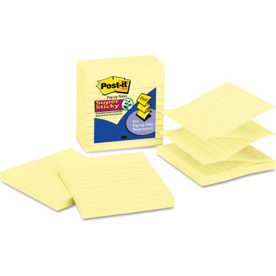Post-it® Pop-up Notes Super Sticky Pop-Up Refills R440YWSS, 4" x 4", Yellow, 90-Sheets, 5/Pack