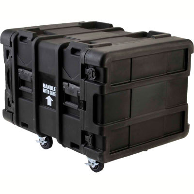 SKB Cases 24" Deep 8U Roto Shock Rack 3SKB-R908U24 Black, Keyed Lock, Water Resistant