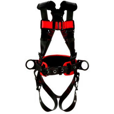 3M Protecta® 1161309 Construction Style Positioning Harness, Back & Side D-Ring, M/L