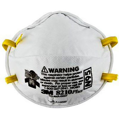 3M™ 8210PLUS N95 Disposable Particulate Respirators, Box of 20